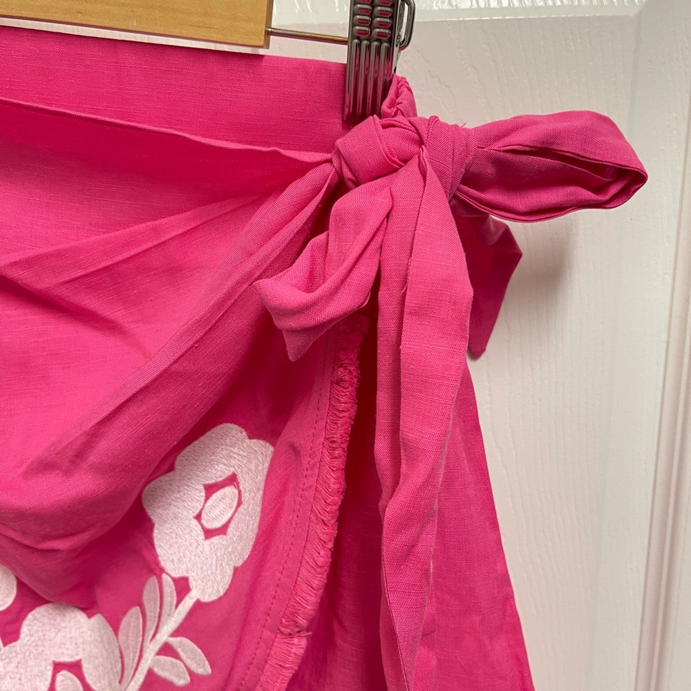 J. Marie Pink Embroidered Wrap Skirt - Picture 4 of 9